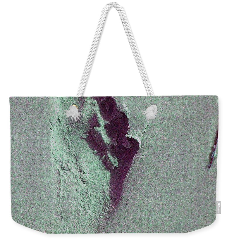 Photo Weekender Tote Bag featuring the photograph Footprint by Mini Arora
