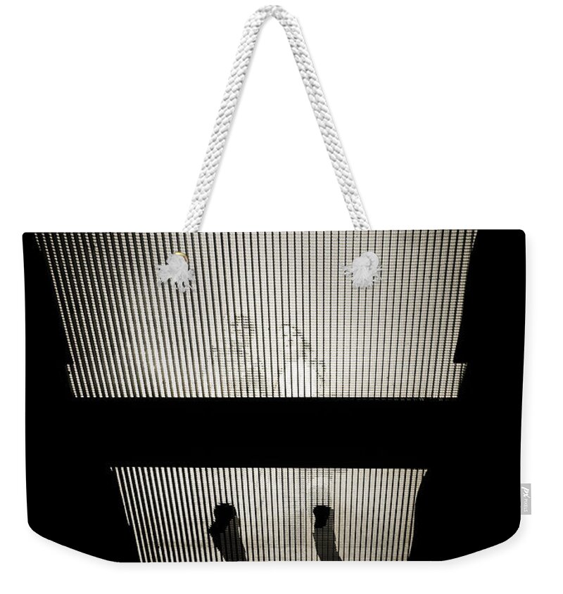 Bridge Weekender Tote Bag featuring the photograph Footsteps and Faces by Lenny Carter