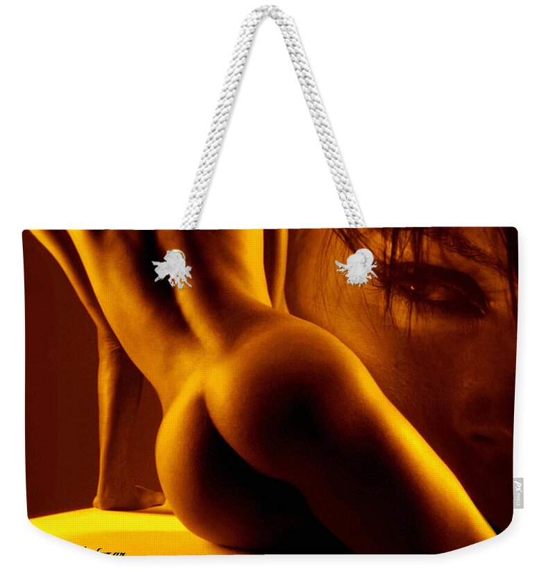 Art Weekender Tote Bag featuring the digital art For your eyes only by Rafael Salazar