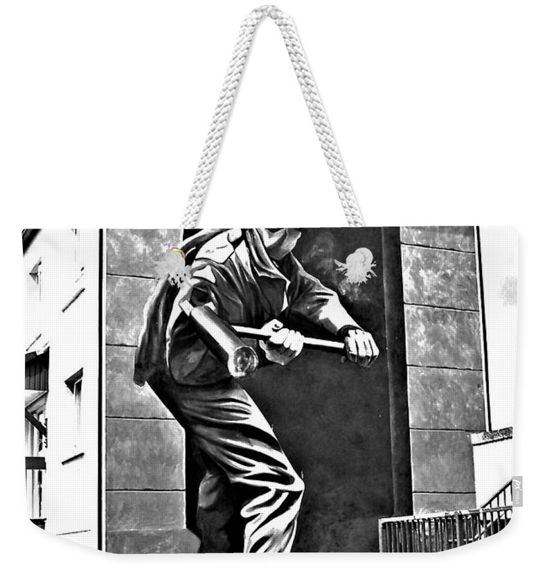 Derry Murals Weekender Tote Bag featuring the photograph Forced Entry Derry Mural by Nina Ficur Feenan
