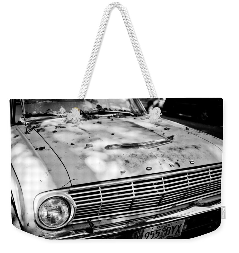 Car Weekender Tote Bag featuring the photograph Ford by Niels Nielsen