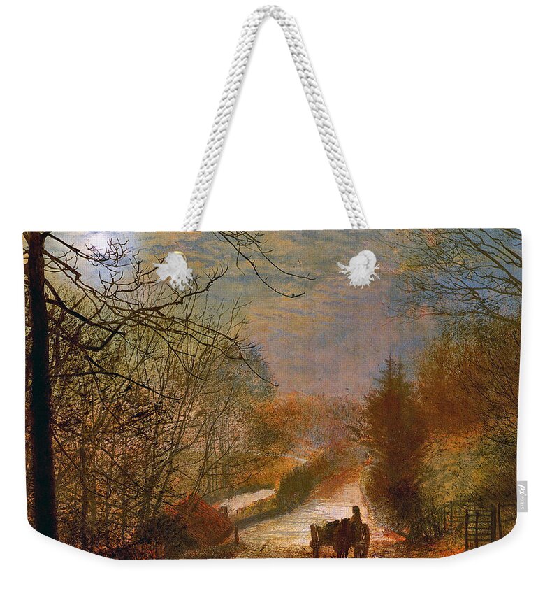 Grimshaw Weekender Tote Bag featuring the painting Forge Valley Near Scarborough by Pam Neilands