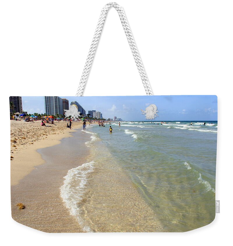 Water's Edge Weekender Tote Bag featuring the photograph Fort Lauderdale by J.castro