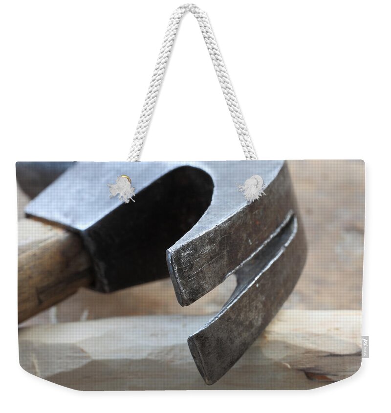 Bench Weekender Tote Bag featuring the photograph Framing hammer by Ulrich Kunst And Bettina Scheidulin