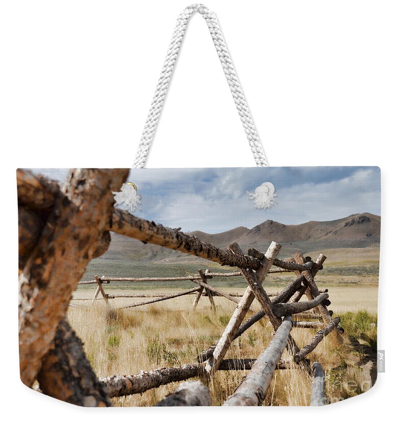 Antelope Island Weekender Tote Bag featuring the photograph Frary Peak Antelope Island by Donna Greene