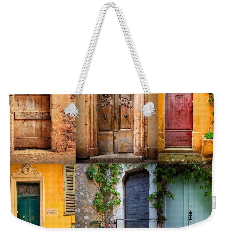 Europa Weekender Tote Bag featuring the photograph French Doors by Inge Johnsson