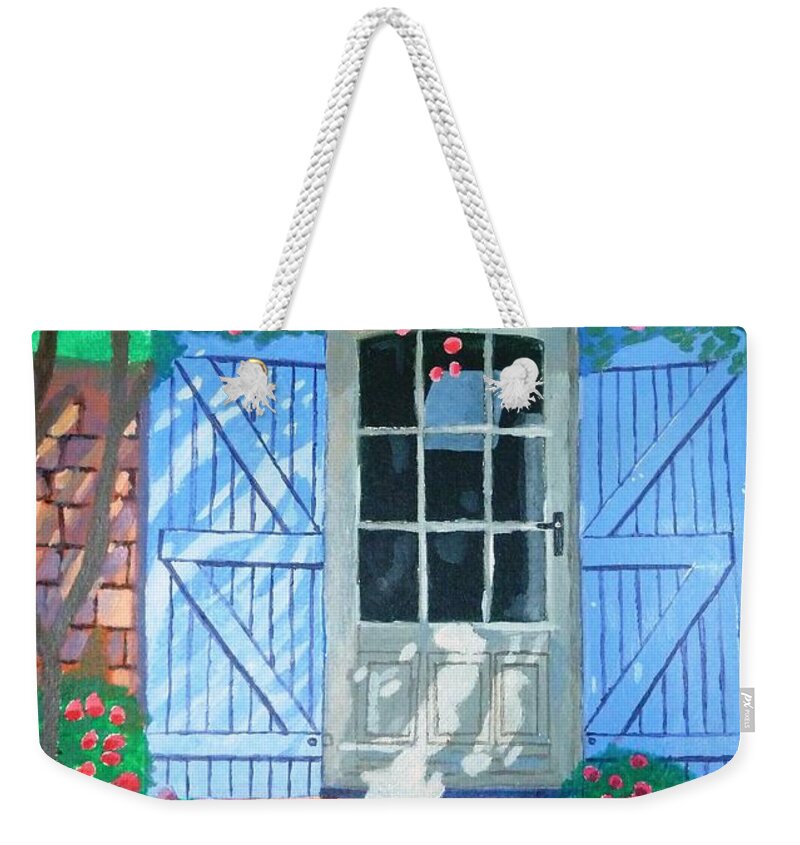Landscapes Weekender Tote Bag featuring the painting French farm yard by Magdalena Frohnsdorff
