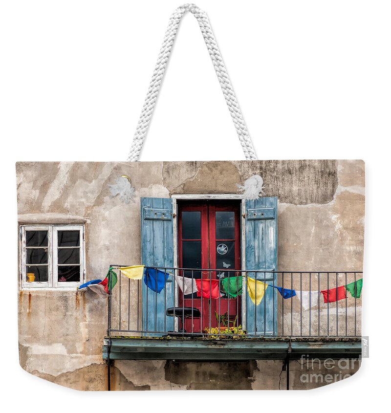 Flags Weekender Tote Bag featuring the photograph French Quarter Balcony by Kathleen K Parker