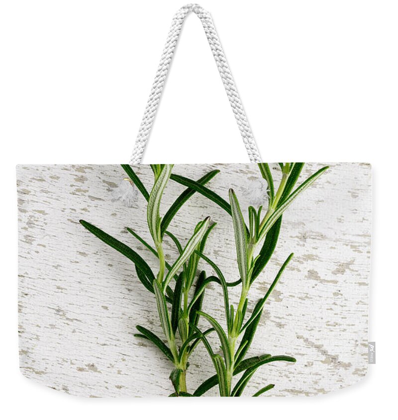 Rosemary Weekender Tote Bag featuring the photograph Fresh Rosemary by Nailia Schwarz