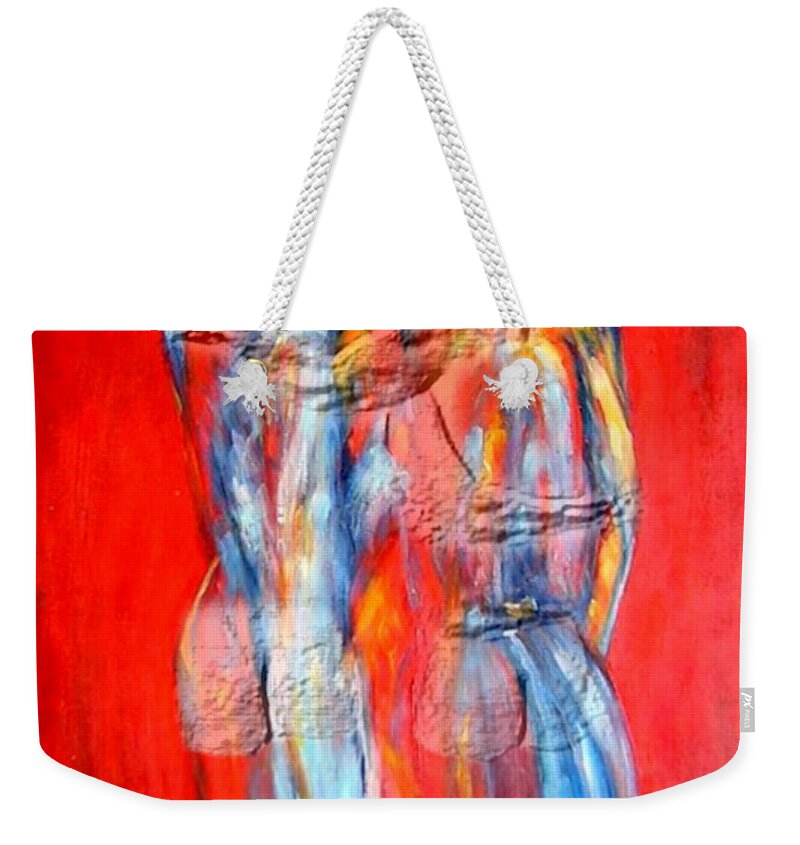 Friends Weekender Tote Bag featuring the painting Friends by Troy Caperton