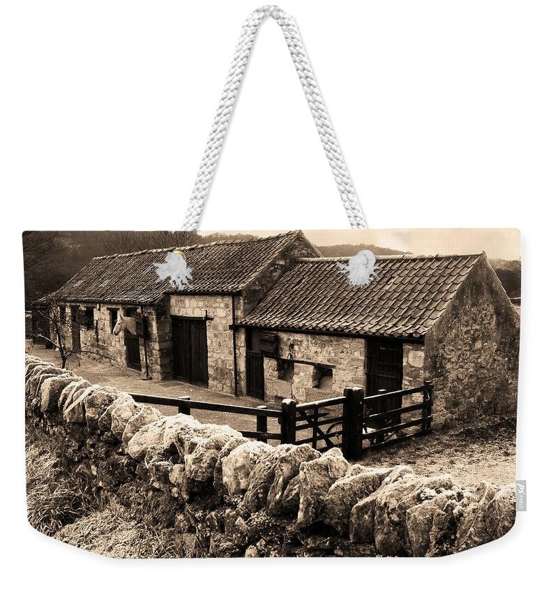 Frost Weekender Tote Bag featuring the photograph Frosty Outlook by John Topman