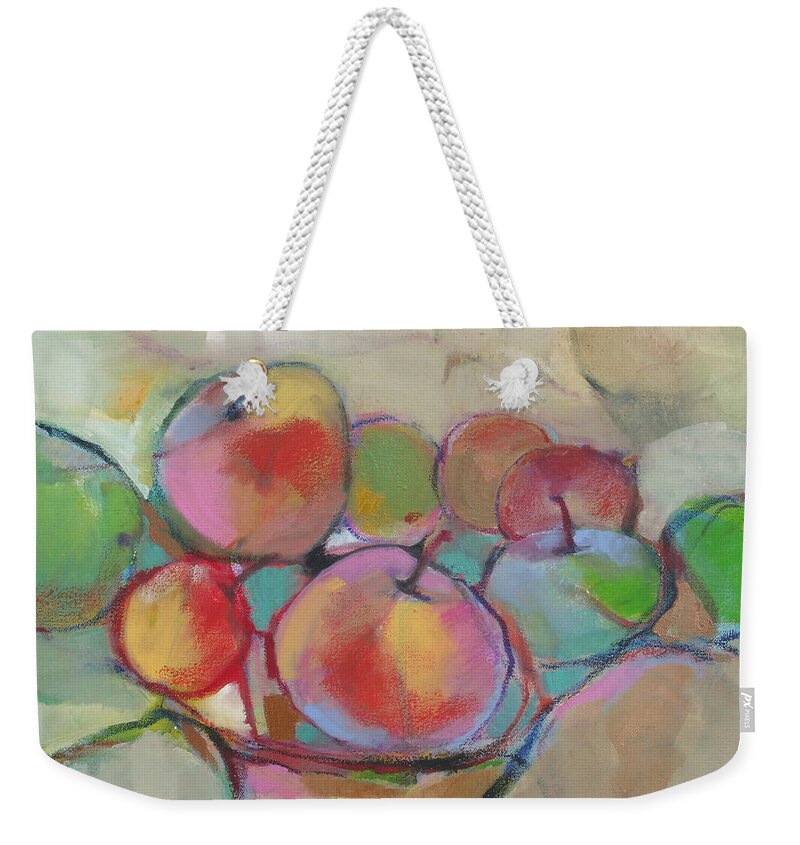 Still Life Weekender Tote Bag featuring the painting Fruit Bowl #5 by Michelle Abrams