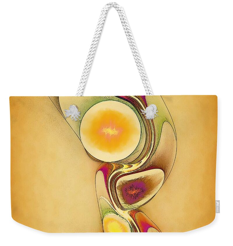 Abstract Weekender Tote Bag featuring the digital art Fruit Mask for Body by Klara Acel