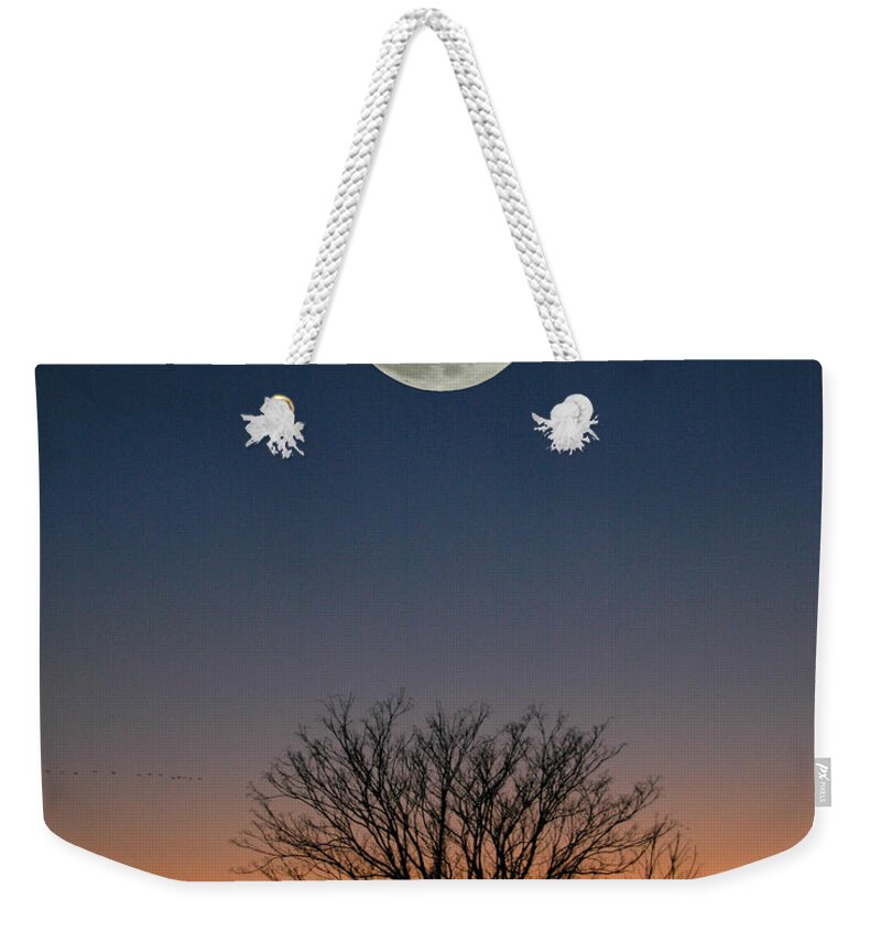 Full Moon Weekender Tote Bag featuring the photograph Full Moon Rising by Raymond Salani III