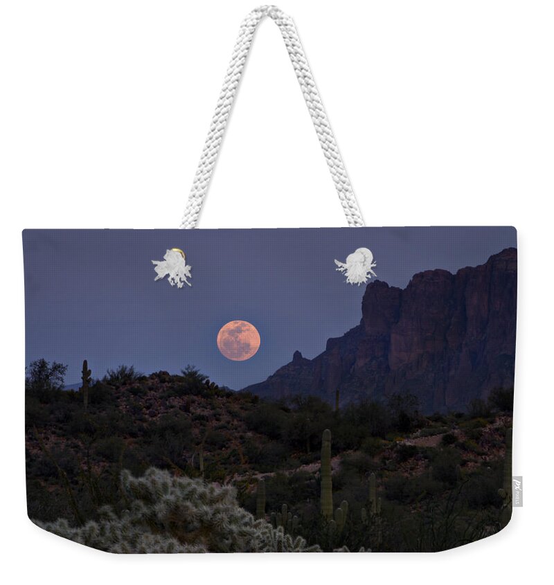 Full Moon Weekender Tote Bag featuring the photograph Full Moon Rising by Saija Lehtonen
