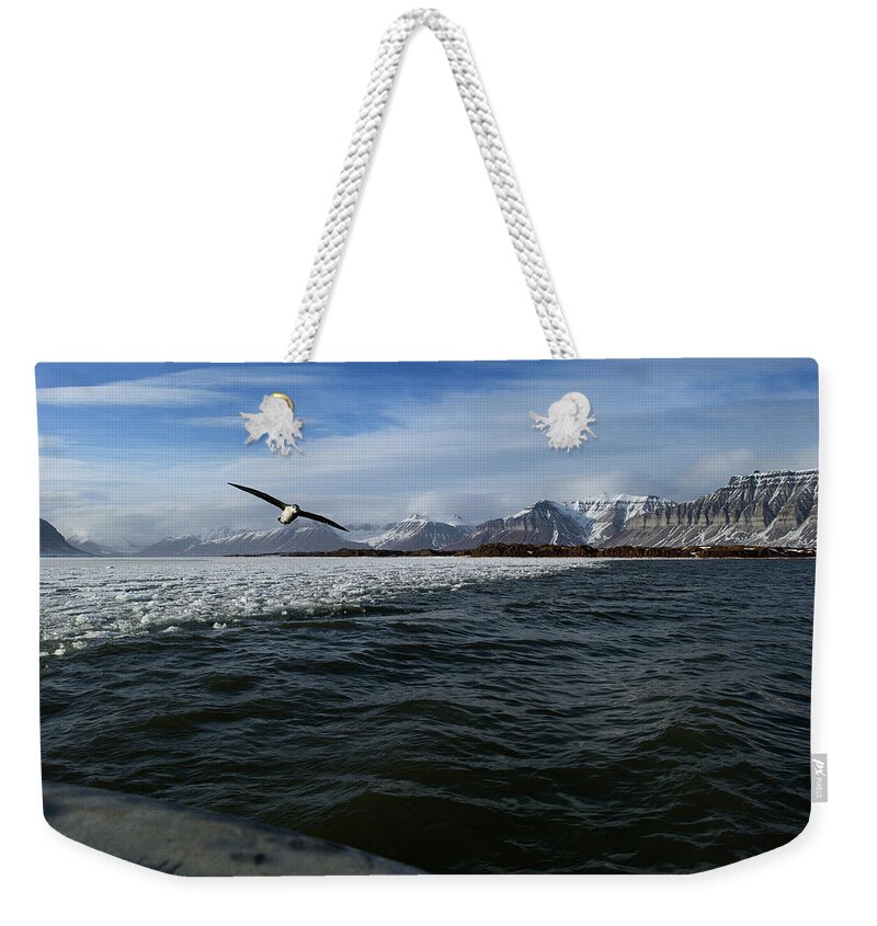Scenics Weekender Tote Bag featuring the photograph Fulmars Bird In Arctic Summer by Erika Tirén/magic Air