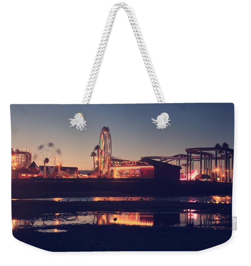 Santa Cruz Beach Boardwalk Weekender Tote Bag featuring the photograph Fun and Games by Laurie Search