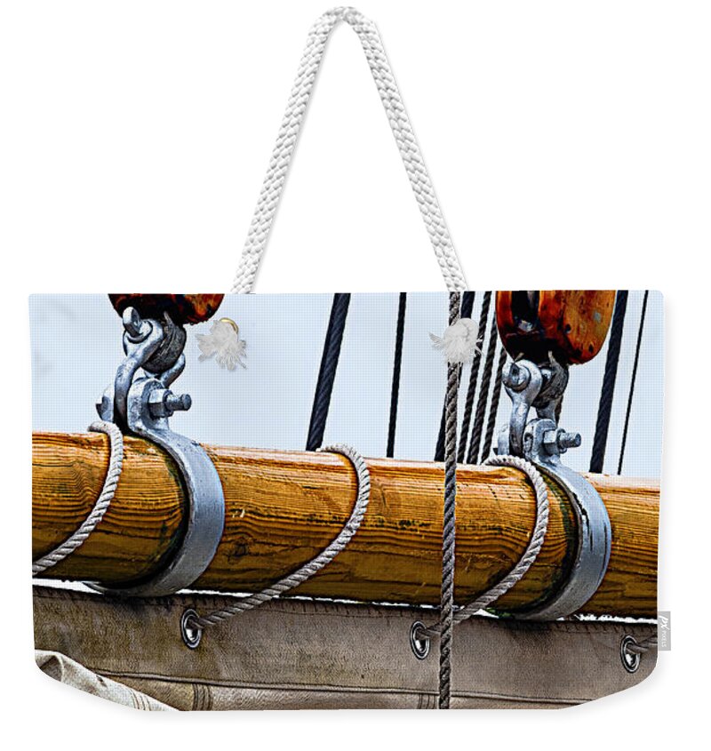 Schooner Weekender Tote Bag featuring the photograph Gaff and Mainsail by Marty Saccone