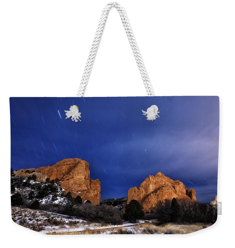 Stars Weekender Tote Bag featuring the photograph Garden of the Gods Star Storm by Darren White