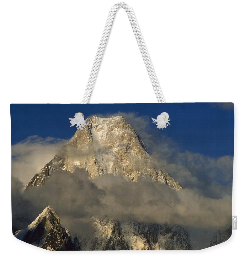 Feb0514 Weekender Tote Bag featuring the photograph Gasherbrum Iv Western Face Pakistan by Ned Norton