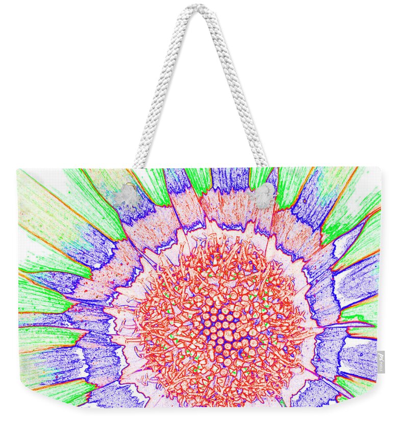 Digital Weekender Tote Bag featuring the photograph Gazania No.1 by Tony Mills