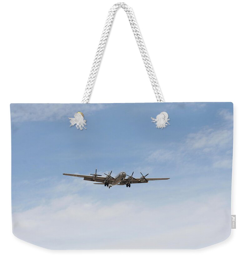 Air Weekender Tote Bag featuring the photograph Gear down by David S Reynolds