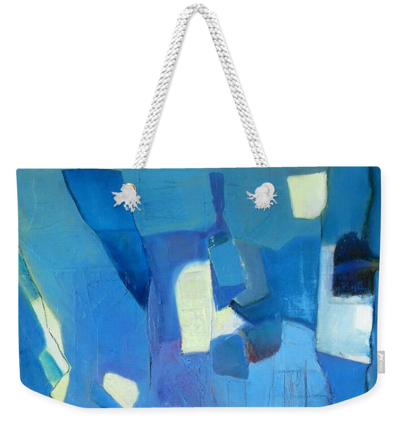 Abstract Oil Painting Weekender Tote Bag featuring the painting Geopolitical Harmony by Danielle Nelisse