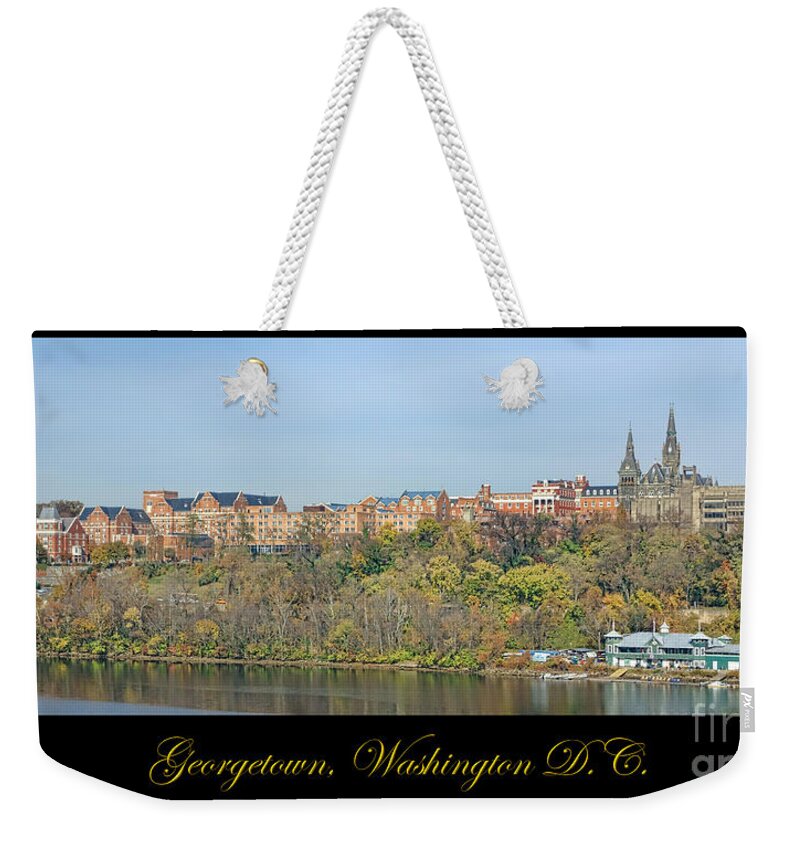 Washington Weekender Tote Bag featuring the photograph Georgetown Poster by Olivier Le Queinec
