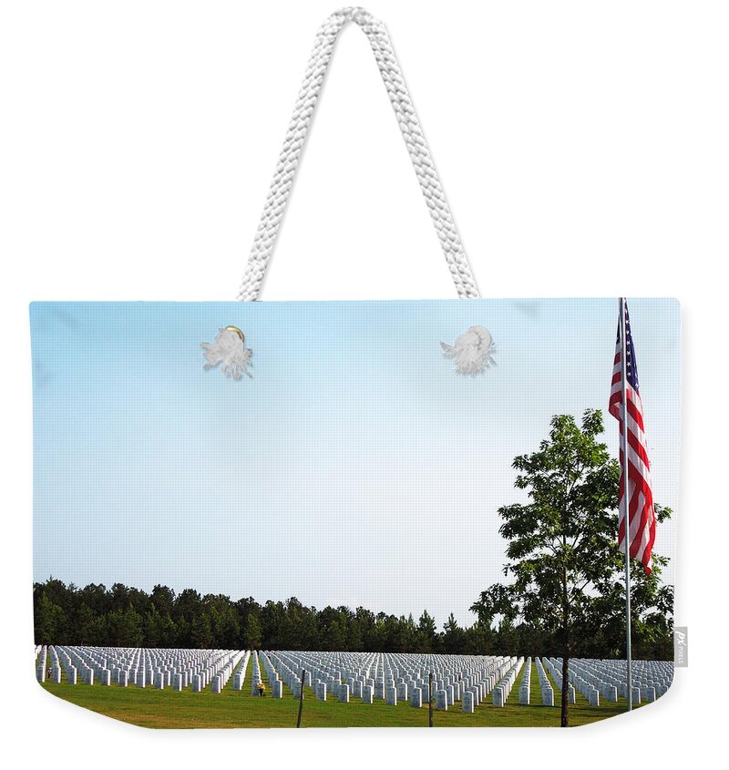 Cemetery Weekender Tote Bag featuring the photograph Georgia National Cemetery by Pete Trenholm