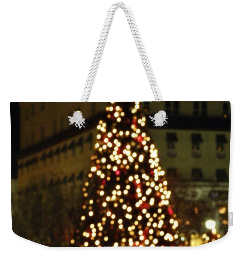 Christmas Tree Weekender Tote Bag featuring the photograph Gettysburg PA Christmas Tree by John Williams