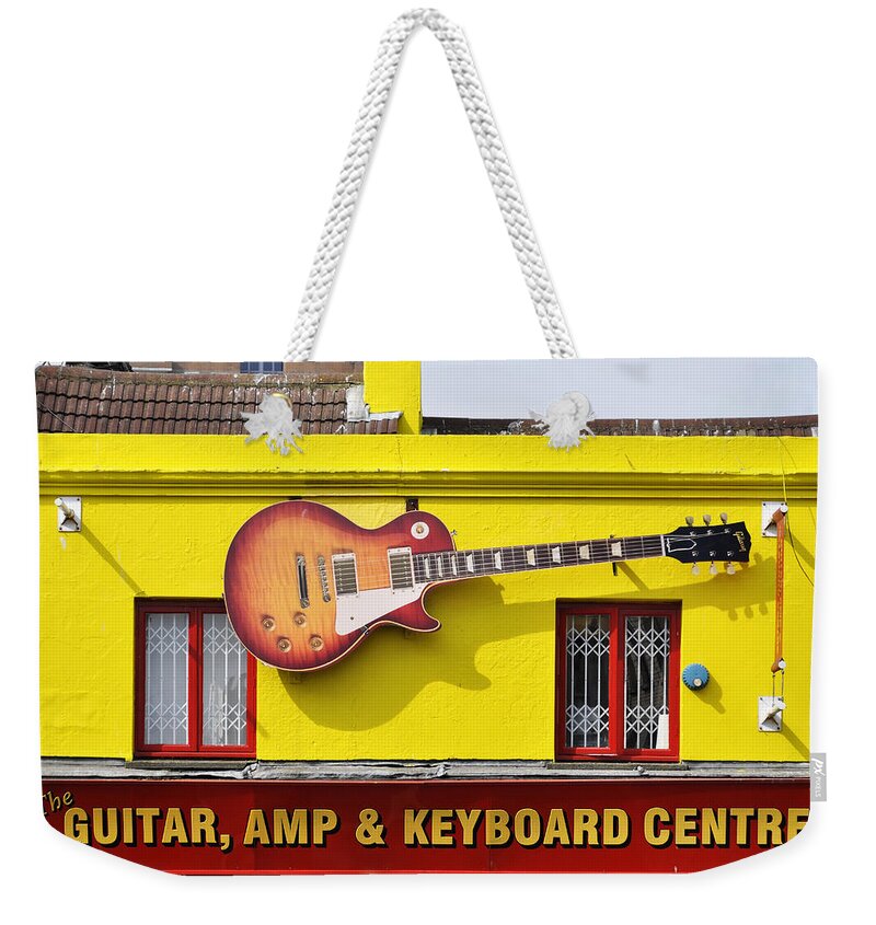 Guitar Weekender Tote Bag featuring the photograph Giant Gibson Les Paul by Dutourdumonde Photography