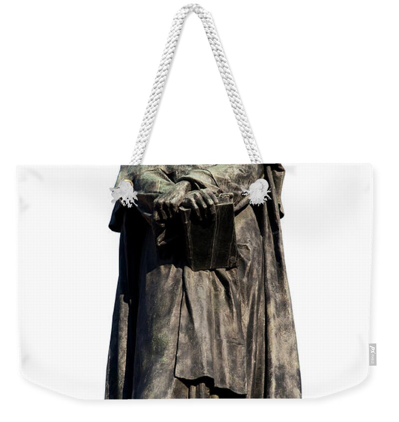 Rome Weekender Tote Bag featuring the photograph Giordano Bruno by Fabrizio Troiani