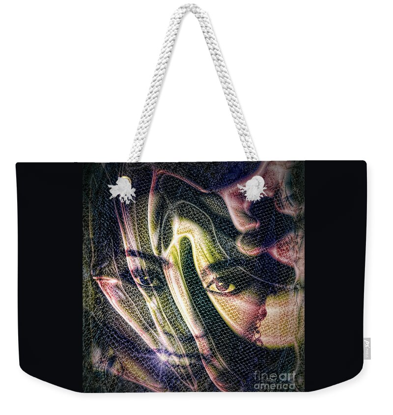 Abstract Weekender Tote Bag featuring the digital art Girl of My Dreams by Ian Gledhill