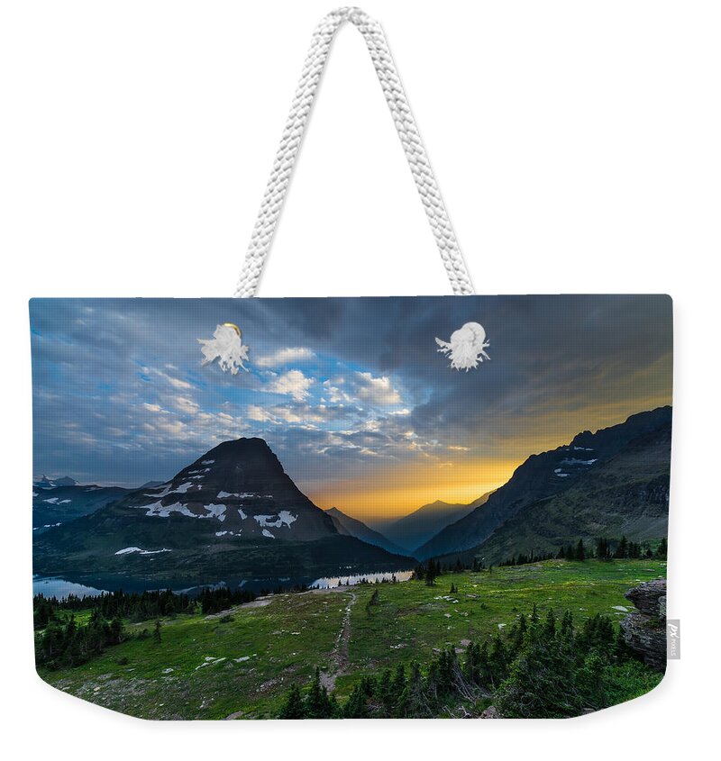 Glacier Weekender Tote Bag featuring the photograph Glacier National Park 3 by Larry Marshall
