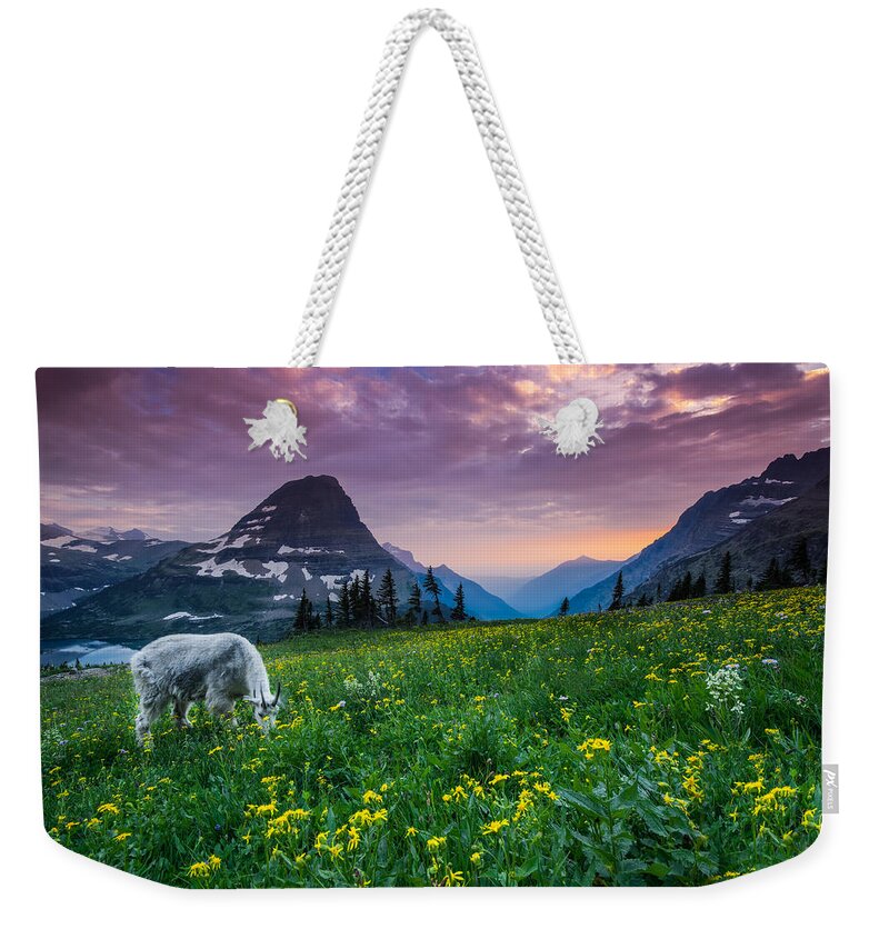 Clouds Weekender Tote Bag featuring the photograph Glacier National Park 4 by Larry Marshall