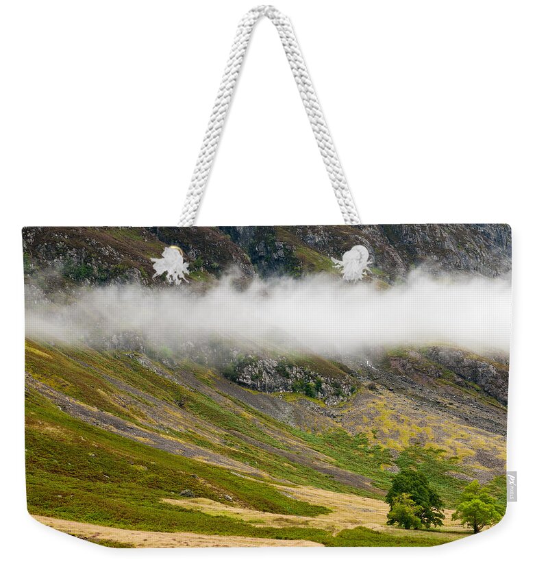 Michalakis Ppalis Weekender Tote Bag featuring the photograph Misty Mountain Landscape by Michalakis Ppalis