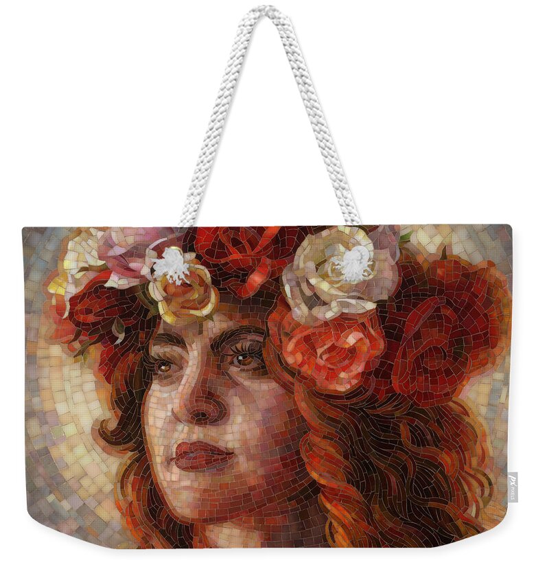 Glass Weekender Tote Bag featuring the painting Glory by Mia Tavonatti