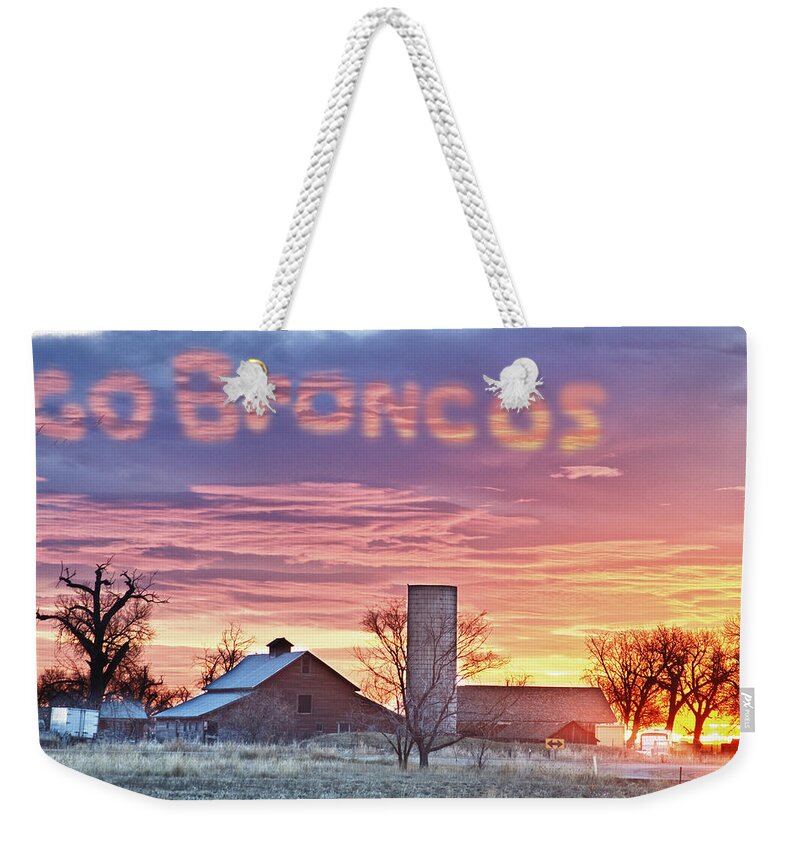 Broncos Weekender Tote Bag featuring the photograph Go Broncos Colorado Country by James BO Insogna