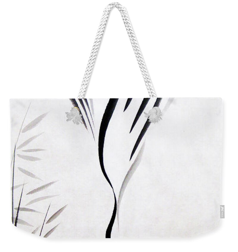 Sumi Weekender Tote Bag featuring the painting Go For It by Oiyee At Oystudio