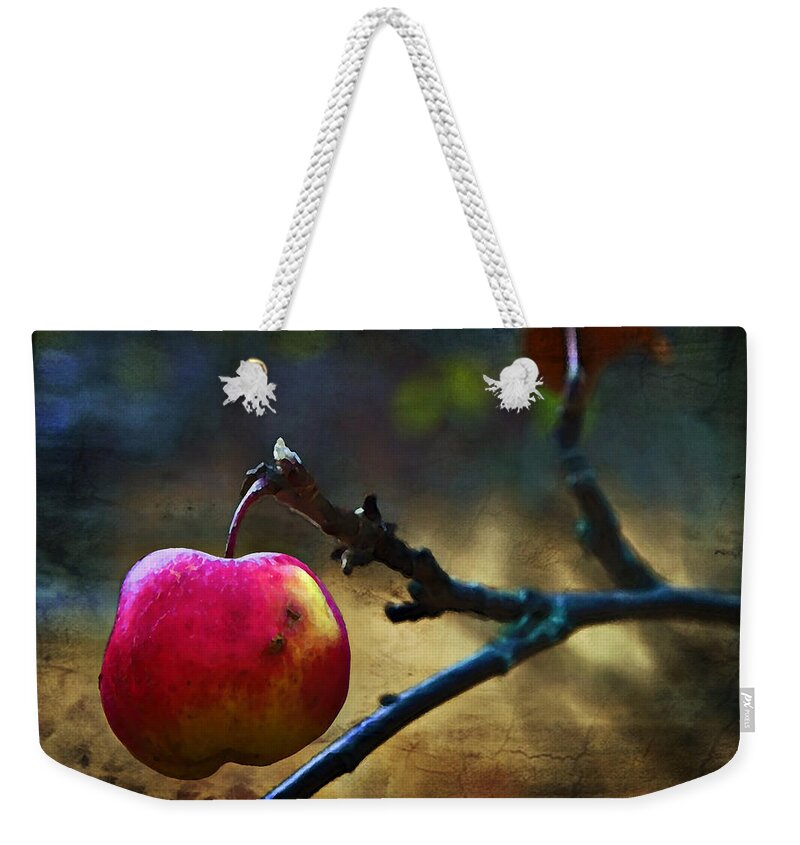 Apple Weekender Tote Bag featuring the photograph Go On Dearie Take A Bite by Theresa Tahara