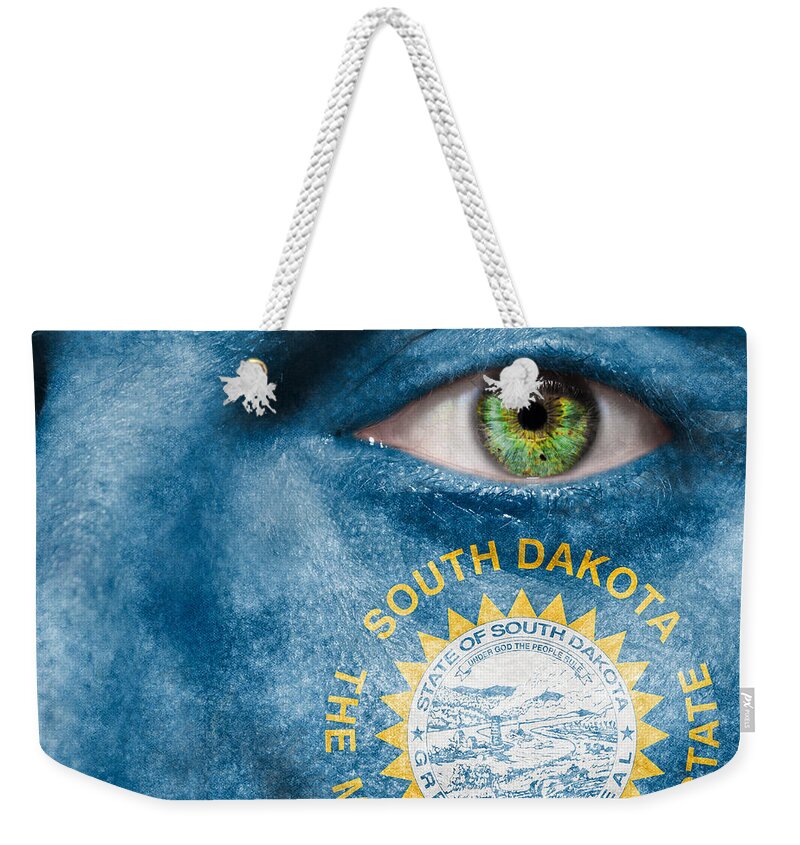 Blue Weekender Tote Bag featuring the photograph Go South Dakota by Semmick Photo