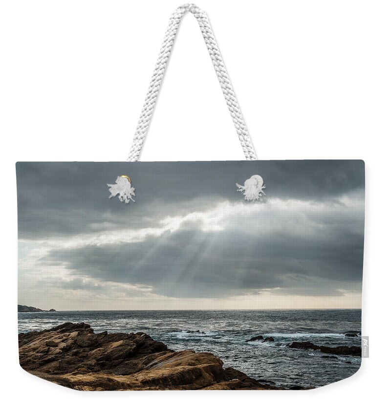 Big Sur Weekender Tote Bag featuring the photograph God Rays by George Buxbaum