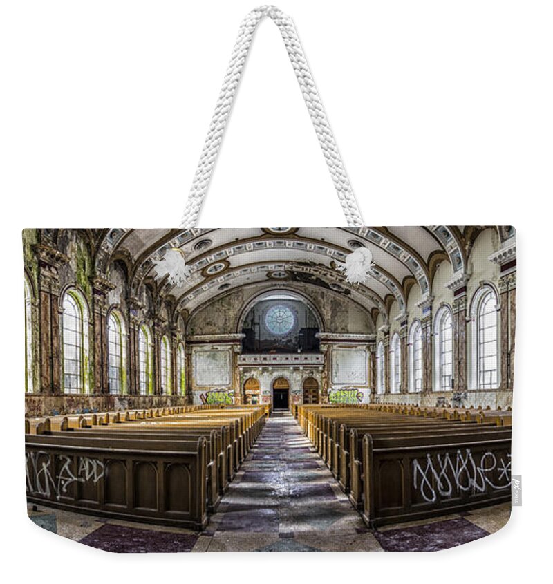 Panorama Weekender Tote Bag featuring the photograph God's perspective by Rob Dietrich
