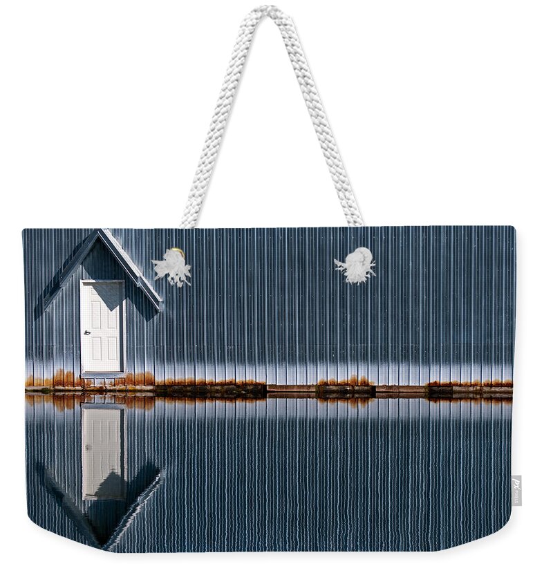 Industrial Weekender Tote Bag featuring the photograph Going Up Or Down by Jani Freimann
