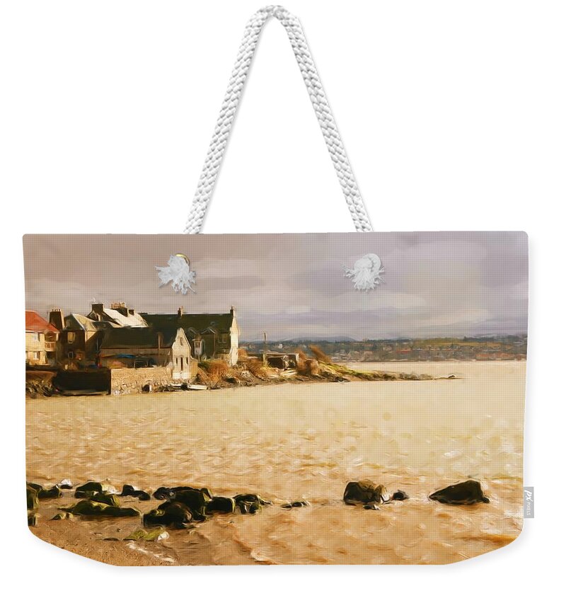 North Queensferry Weekender Tote Bag featuring the digital art Golden afternoon by Elena Perelman