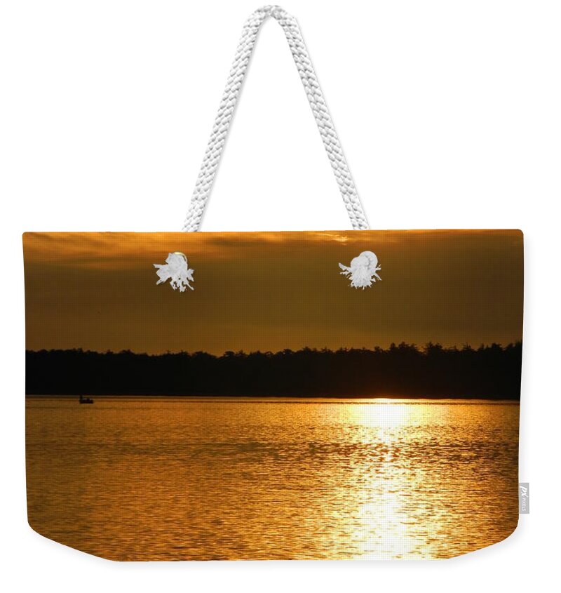 Netarts Bay Weekender Tote Bag featuring the photograph Golden Bay by Gallery Of Hope 