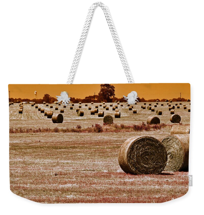 Texas Weekender Tote Bag featuring the photograph Golden Country by Erich Grant