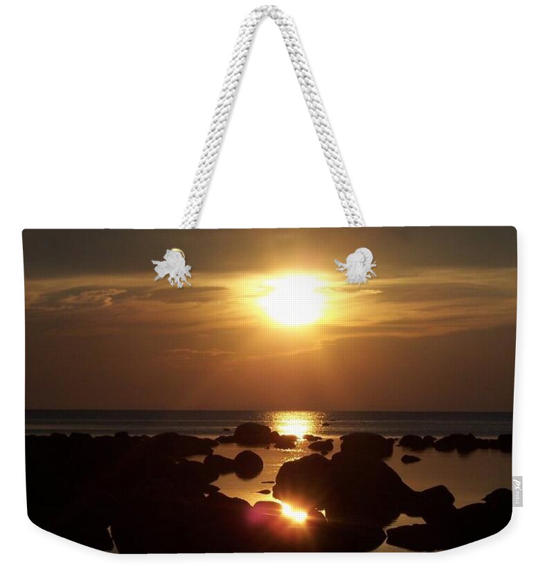 Nature Weekender Tote Bag featuring the photograph Golden Dusk by Michelle Miron-Rebbe
