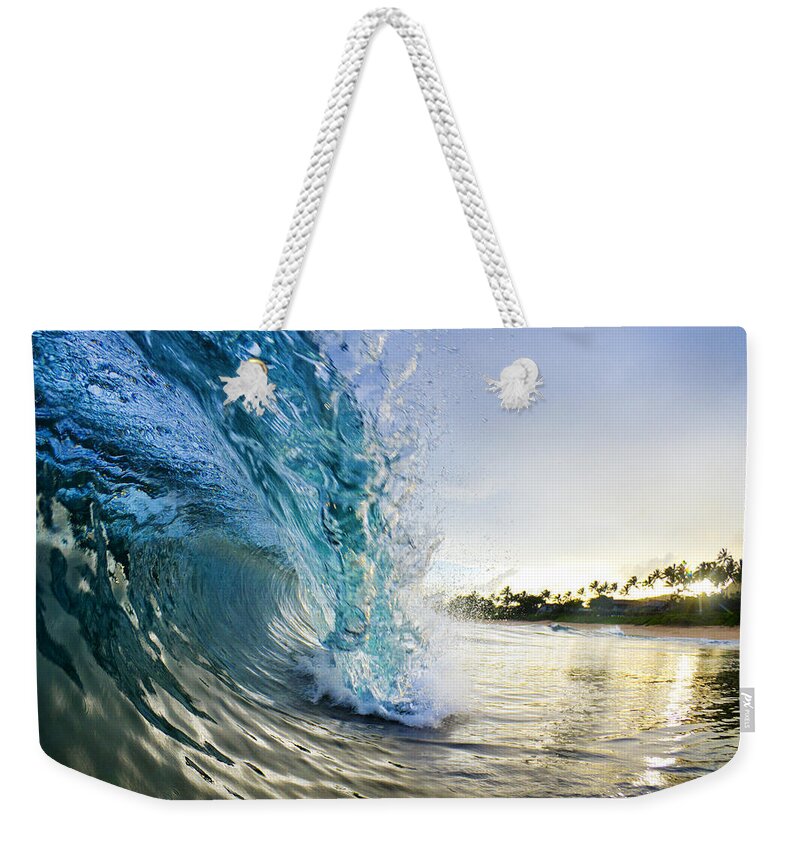 Surf Weekender Tote Bag featuring the photograph Golden Mile by Sean Davey