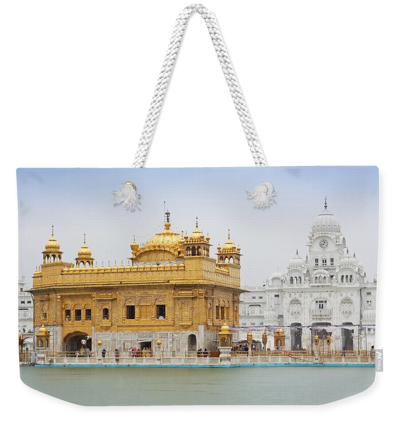 Hinduism Weekender Tote Bag featuring the photograph Golden Temple Amritsar, India by Prognone
